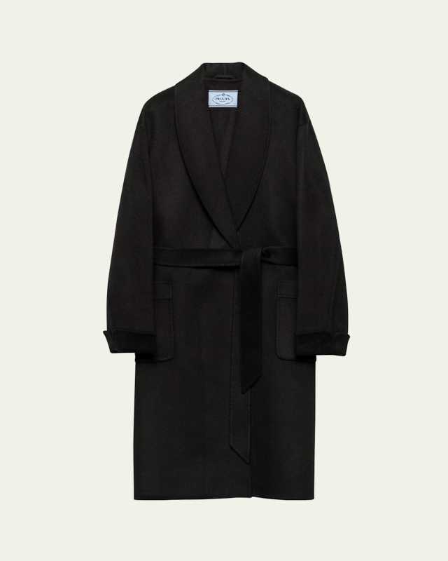 Cashmere Long Wrap Coat